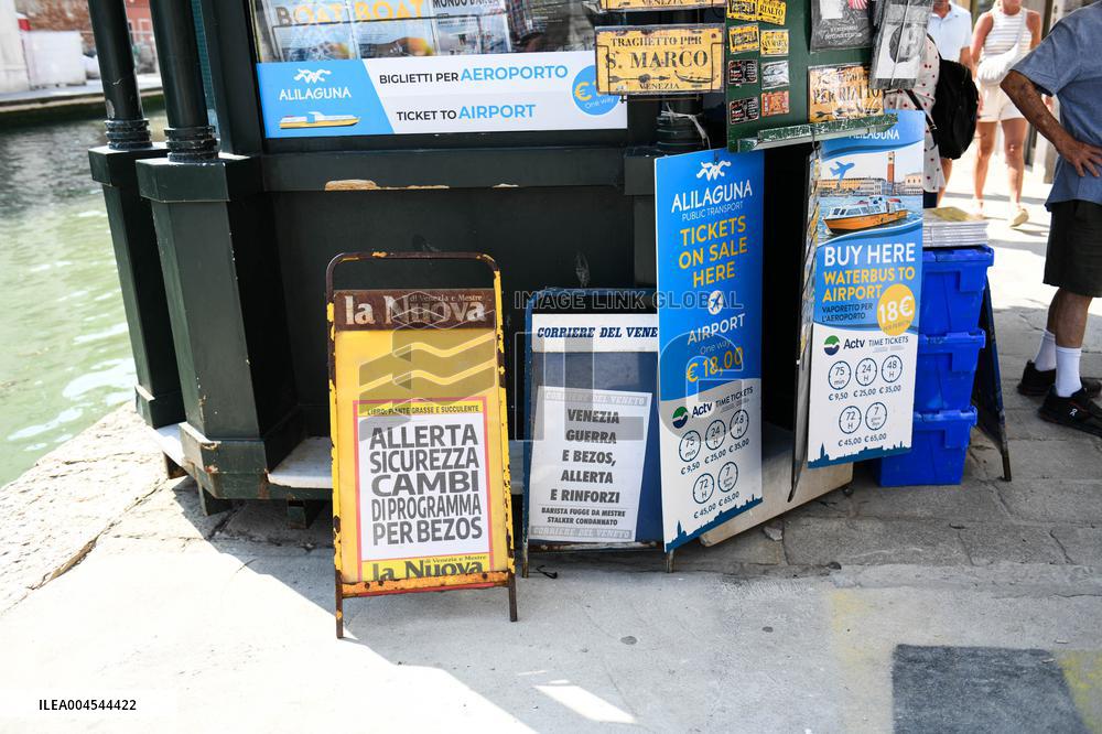 The Bezos Wedding - Italian Press Headlines - Venice