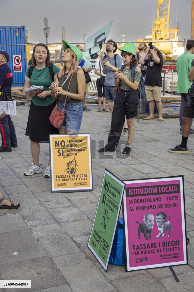 Jeff Bezos Wedding Protest - Venice