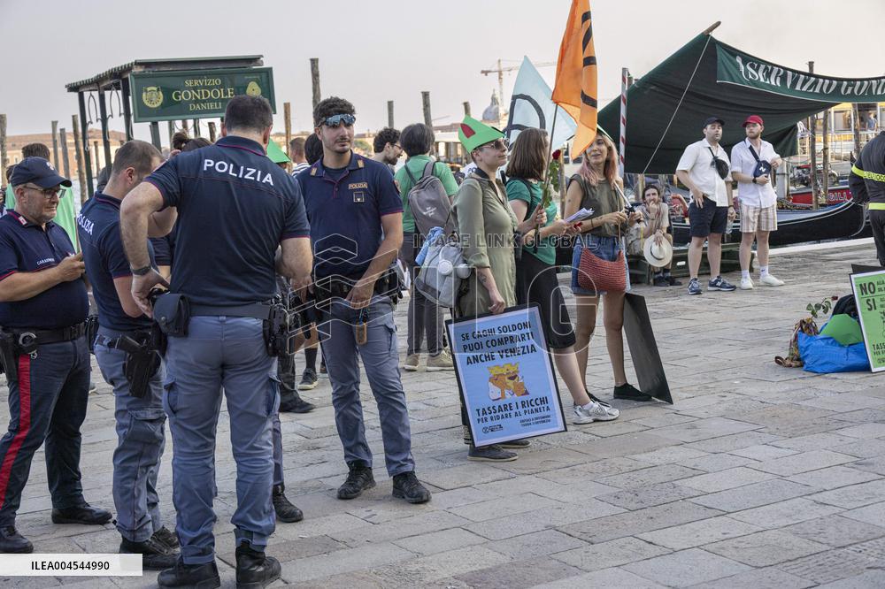 Jeff Bezos Wedding Protest - Venice
