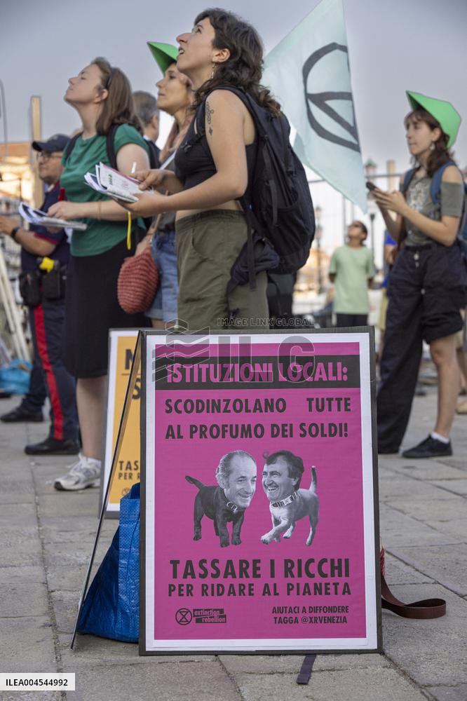 Jeff Bezos Wedding Protest - Venice