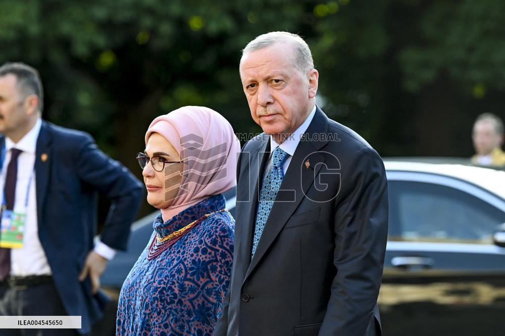 NATO Summit - Arrival of Guests for Dinner at Huis ten Bosh Palace, Den Haag, The Netherlands