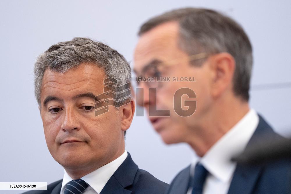 Signing of the agreement between the French government and the Professional Football League (LFP) - Paris AJ