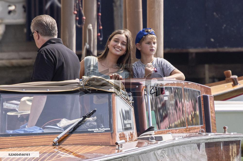 Ivanka Trump And Family Arrive At Their Hotel - Venice
