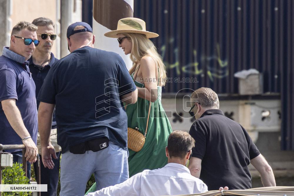 Ivanka Trump And Family Arrive At Their Hotel - Venice