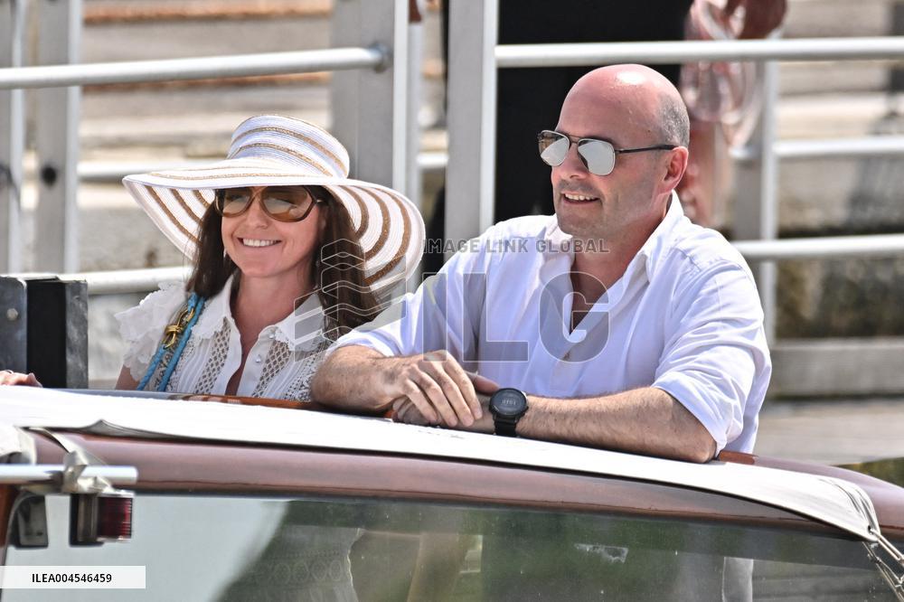 Roberto and Allison Mignone At Venice Airport - Italy