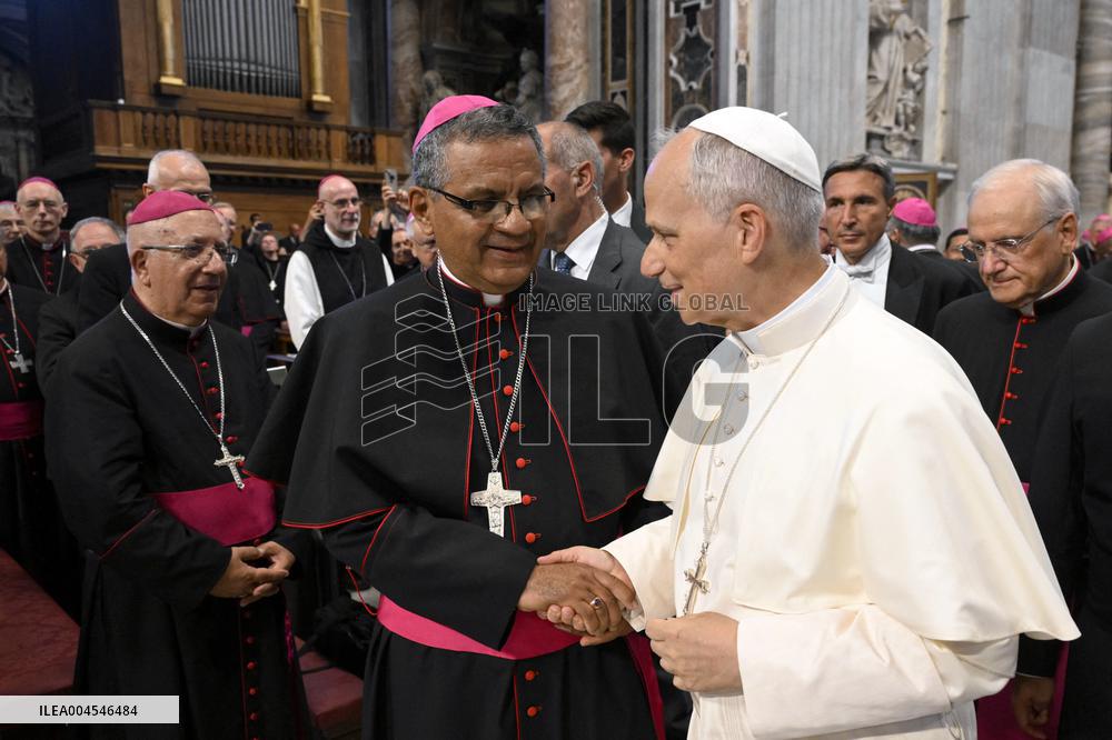 Pope Leo XIV Leads A Meditation For The Jubile of Bishops - Vatican