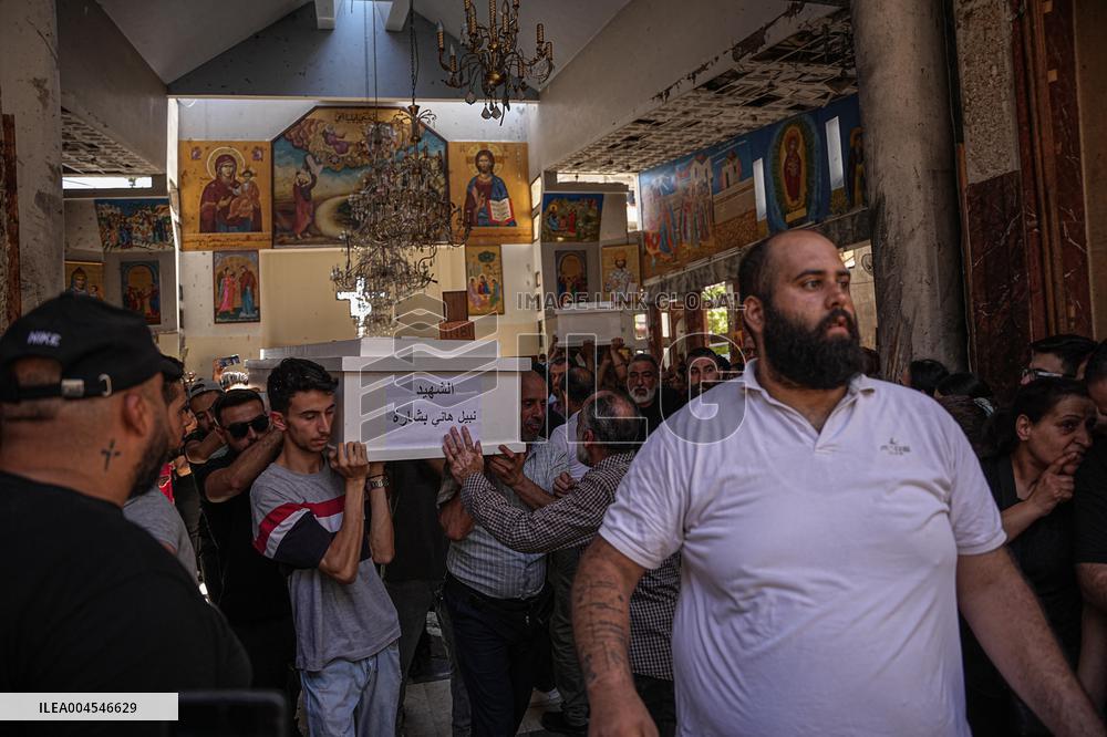 Mar Elias Church Victims Funeral - Damascus