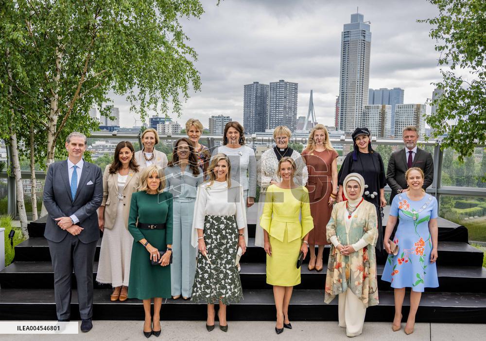 Queen Maxima Meets the Partners of World Leaders - Rotterdam