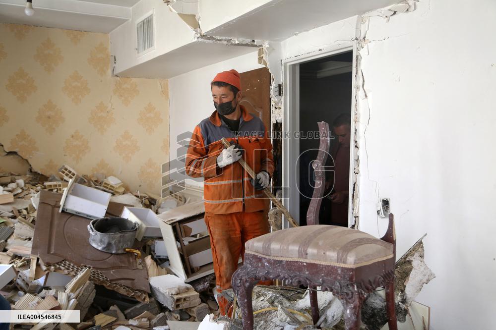 Building Damaged During Israeli Airstrikes - Tehran
