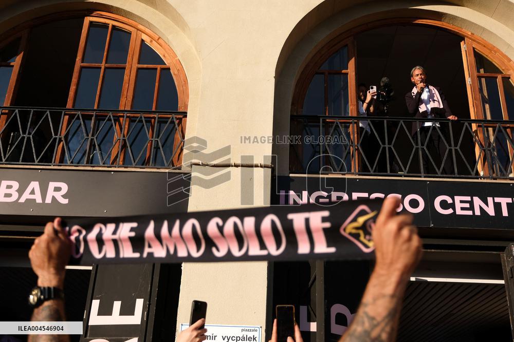 CALCIO - Serie B - Filippo Inzaghi meets the fans of Palermo Calcio