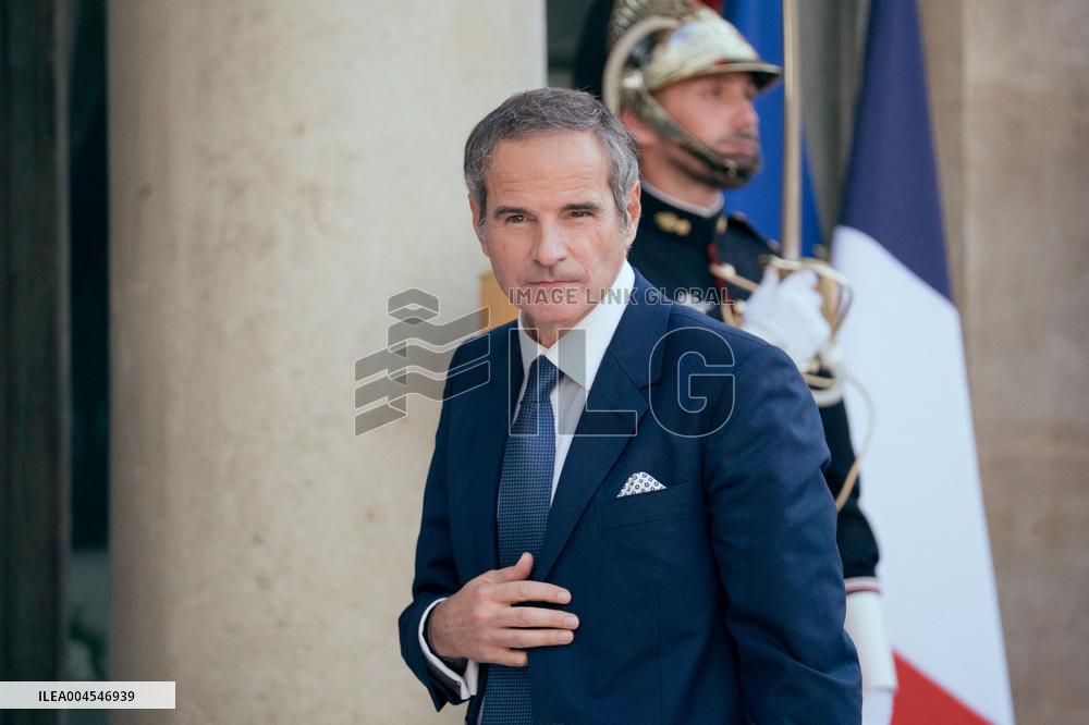 Director General of the International Atomic Energy Agency (IAEA) Rafael Grossi at the Elysee Palace - Paris AJ