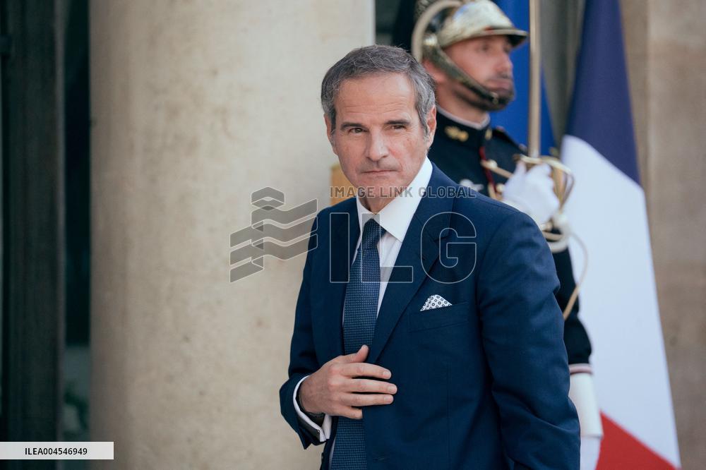 Director General of the International Atomic Energy Agency (IAEA) Rafael Grossi at the Elysee Palace - Paris AJ