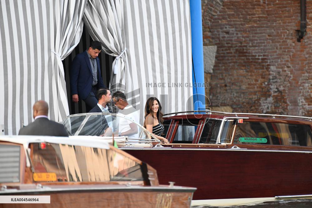 Jeff Bezos And Lauren Sanchez Leaving Hotel - Venice