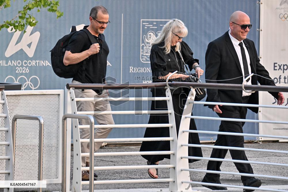 Jeff Wilke And Wife Liesl D Wilke Arriving At Venice Airport