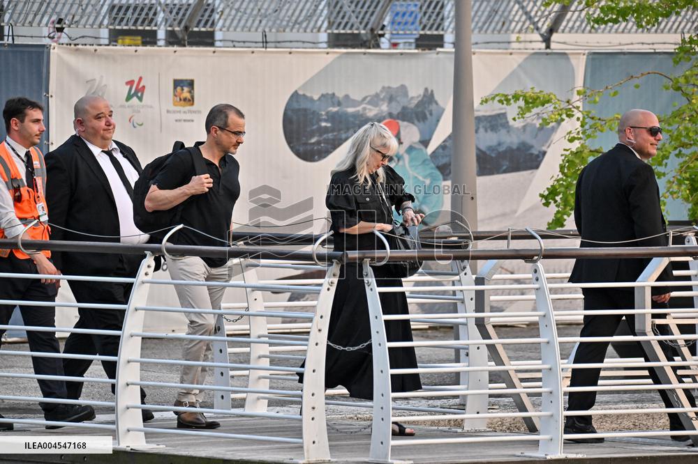 Jeff Wilke And Wife Liesl D Wilke Arriving At Venice Airport