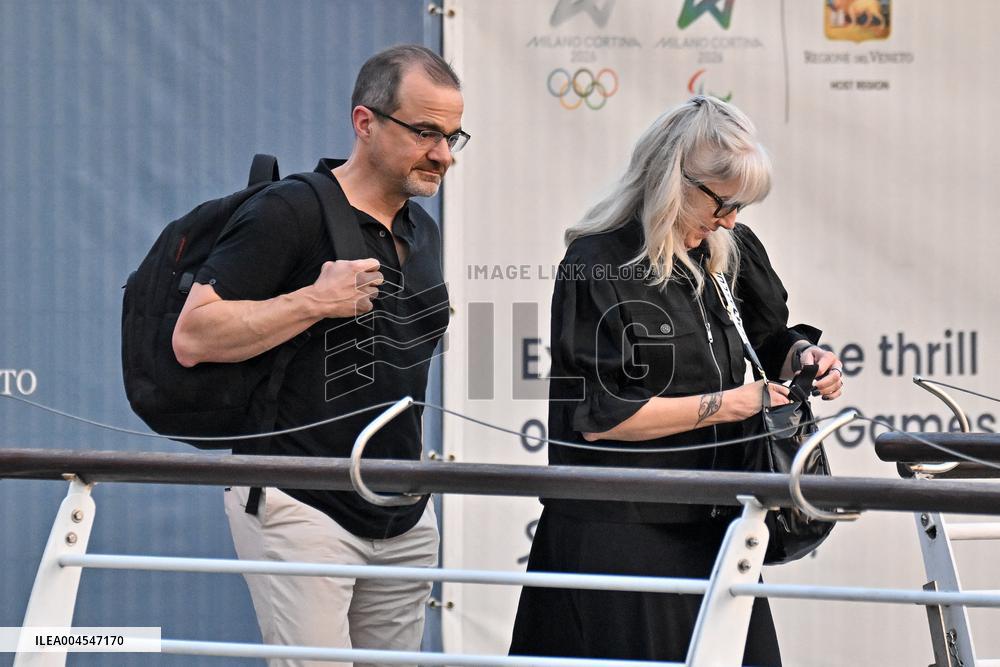 Jeff Wilke And Wife Liesl D Wilke Arriving At Venice Airport