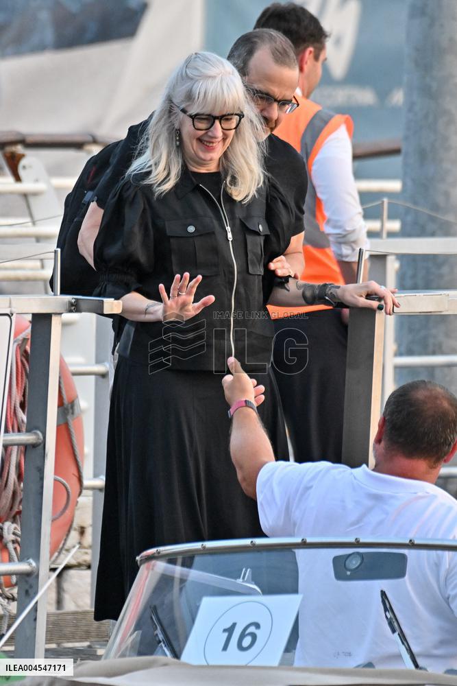 Jeff Wilke And Wife Liesl D Wilke Arriving At Venice Airport
