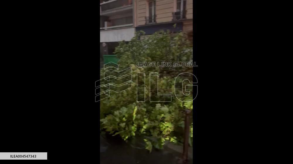 France: Violent Thunderstorm Batters Paris, Causing Flooding and Damage