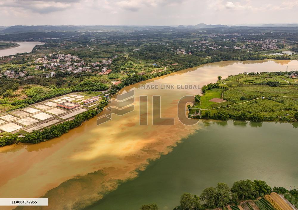 River Turbid Clear Scenery in Nanning