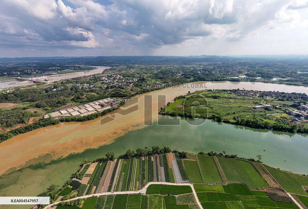 River Turbid Clear Scenery in Nanning