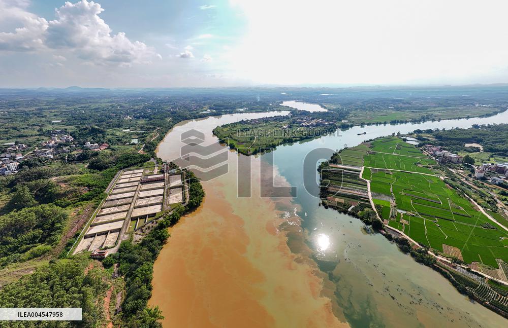 River Turbid Clear Scenery in Nanning