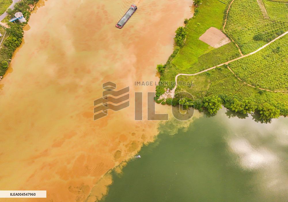 River Turbid Clear Scenery in Nanning