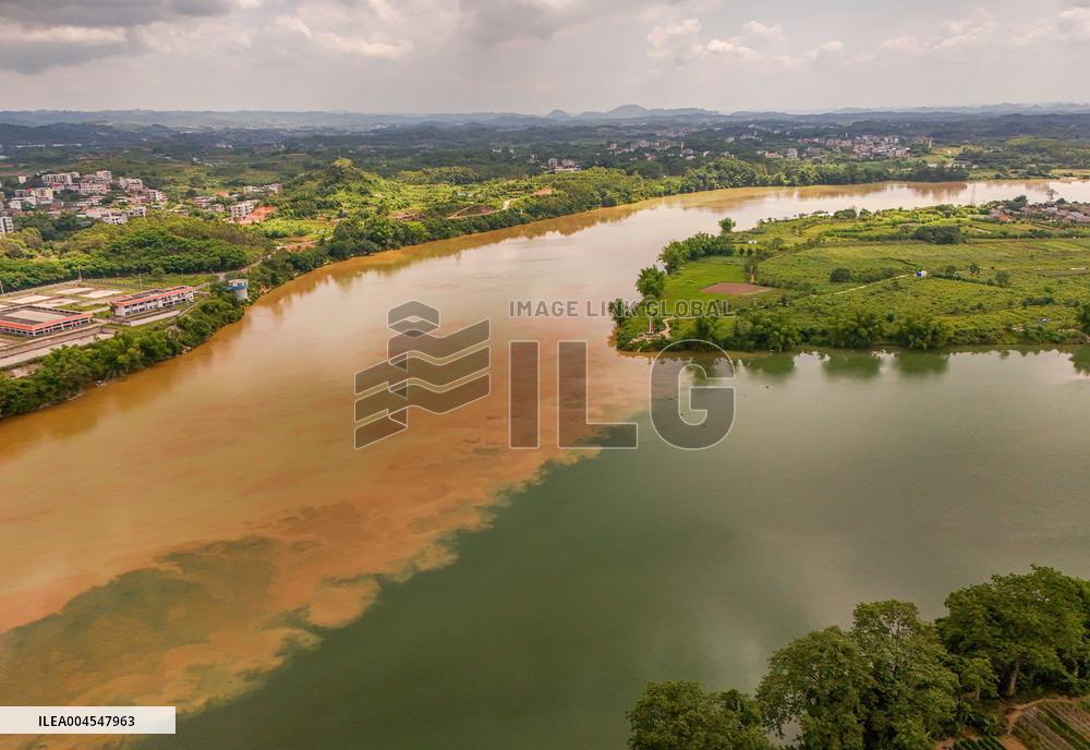 River Turbid Clear Scenery in Nanning