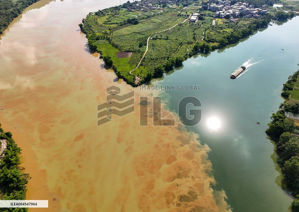 River Turbid Clear Scenery in Nanning