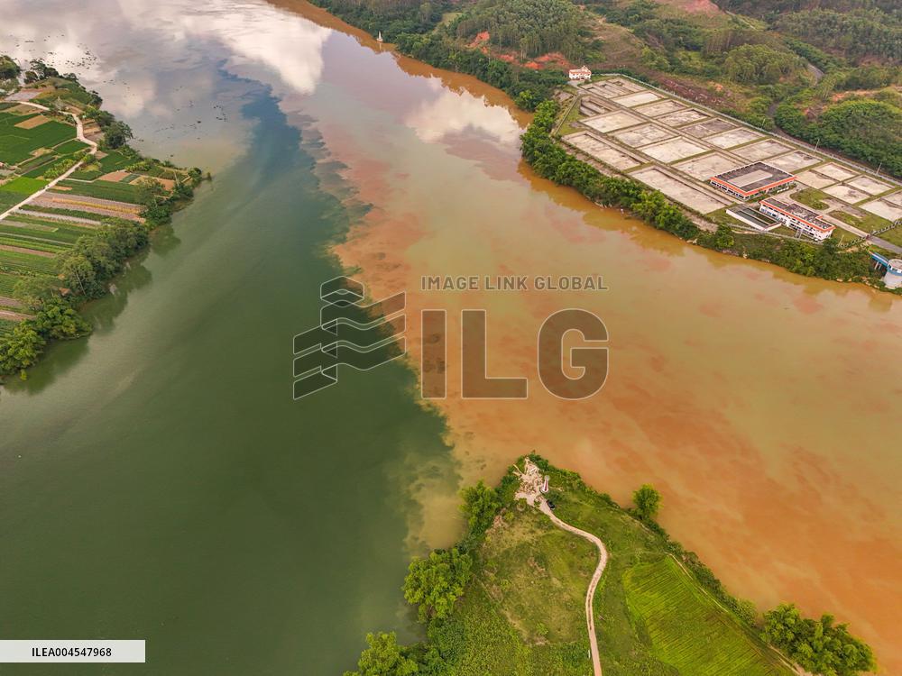 River Turbid Clear Scenery in Nanning