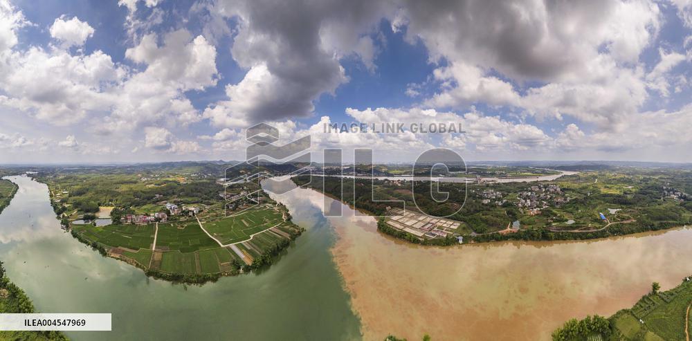 River Turbid Clear Scenery in Nanning