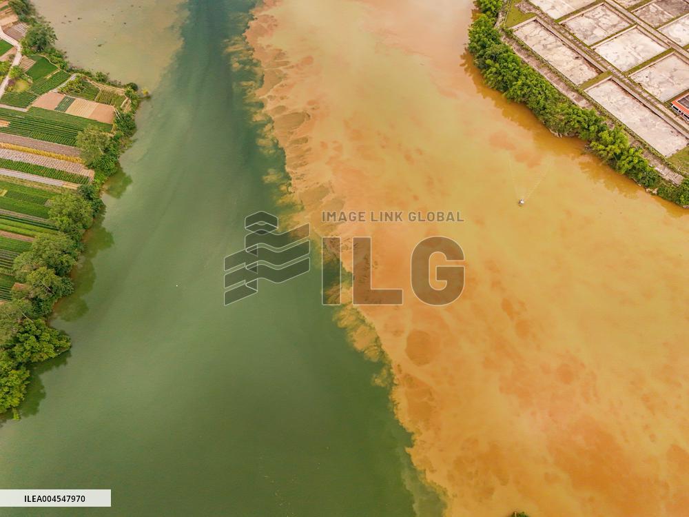 River Turbid Clear Scenery in Nanning