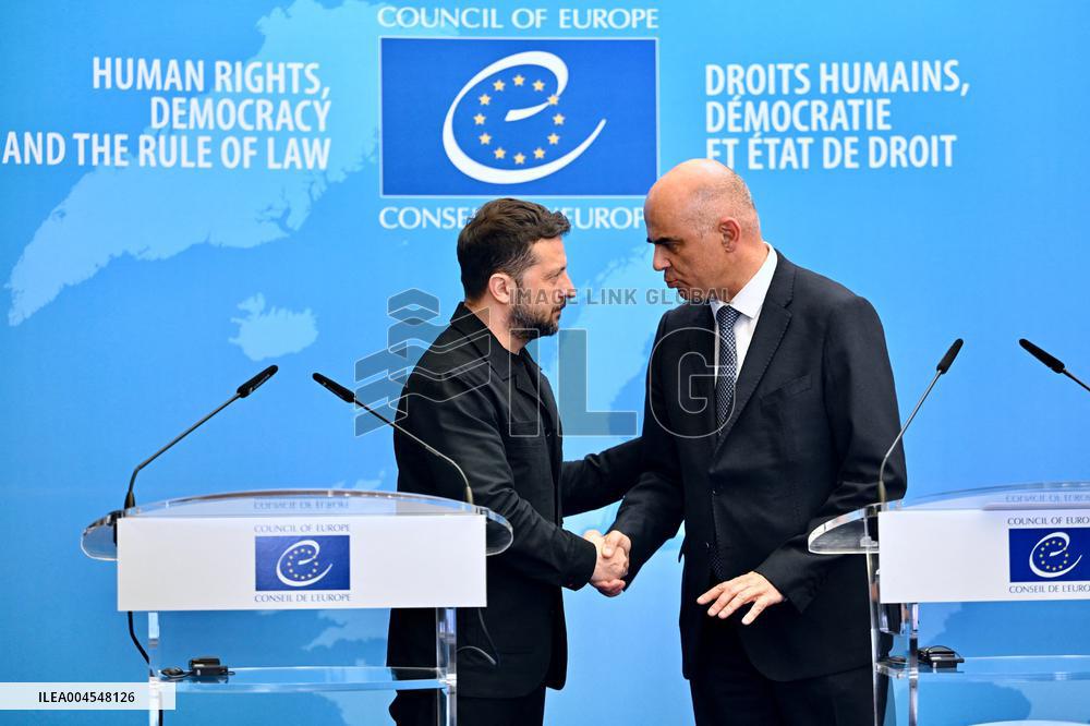 President Zelensky at the Council of Europe - Strasbourg