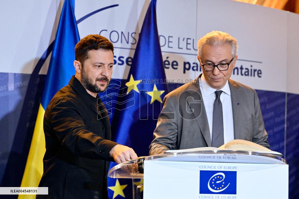 President Zelensky at the Council of Europe - Strasbourg