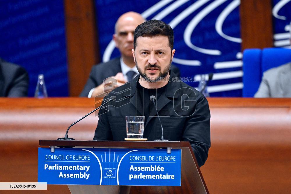 President Zelensky at the Council of Europe - Strasbourg