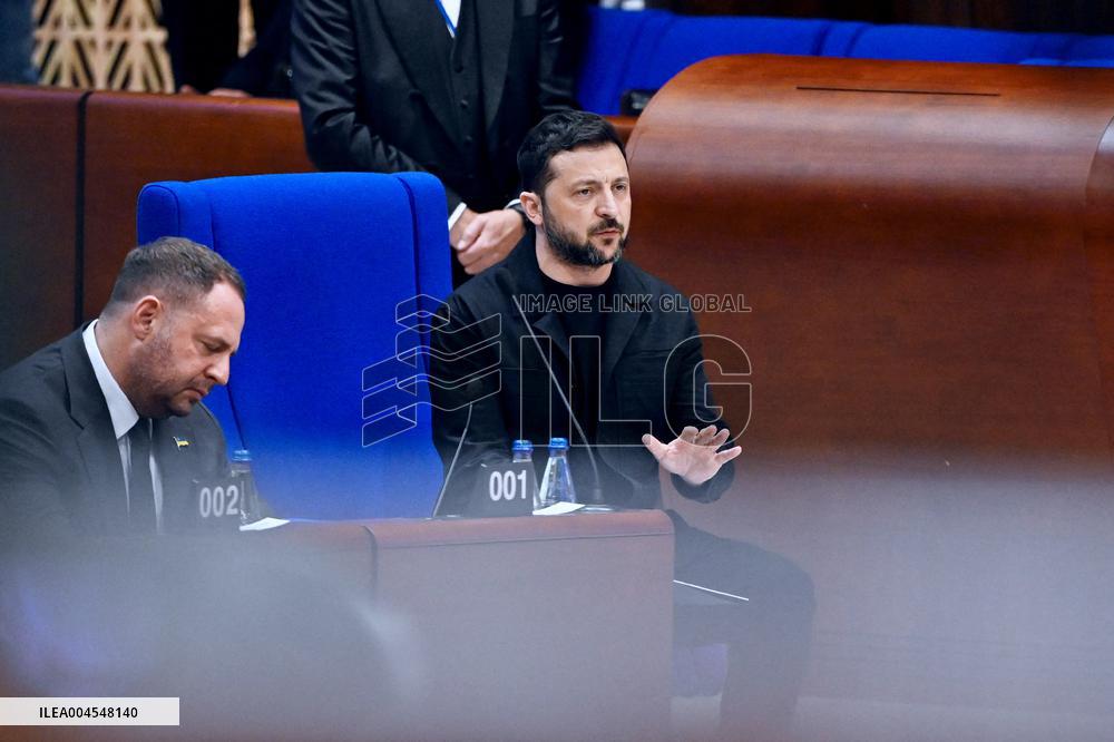 President Zelensky at the Council of Europe - Strasbourg