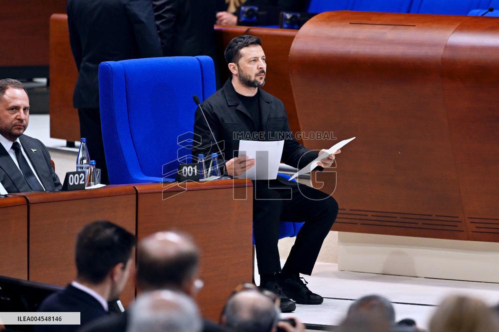 President Zelensky at the Council of Europe - Strasbourg