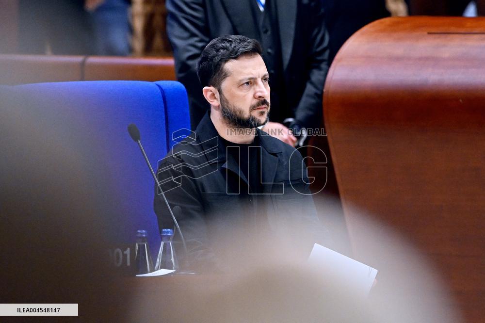 President Zelensky at the Council of Europe - Strasbourg