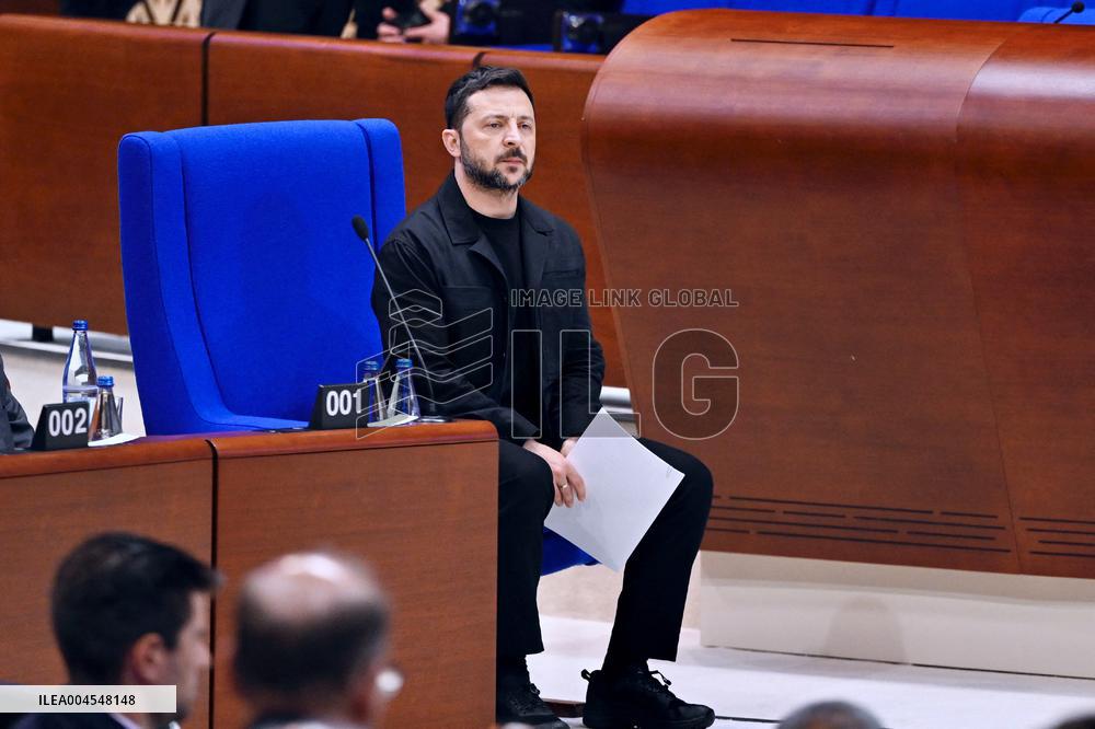 President Zelensky at the Council of Europe - Strasbourg