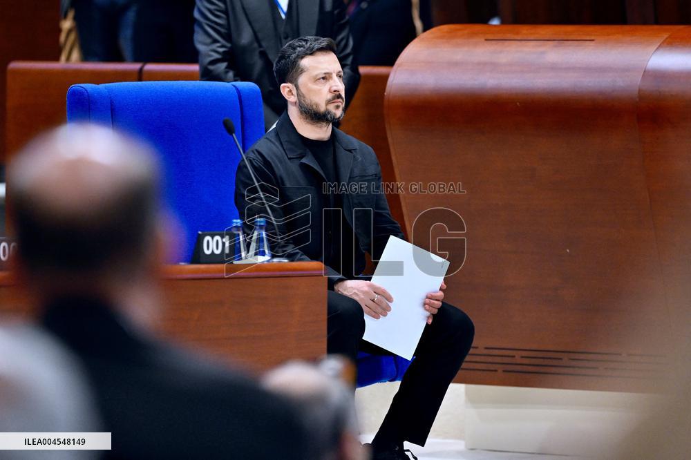 President Zelensky at the Council of Europe - Strasbourg