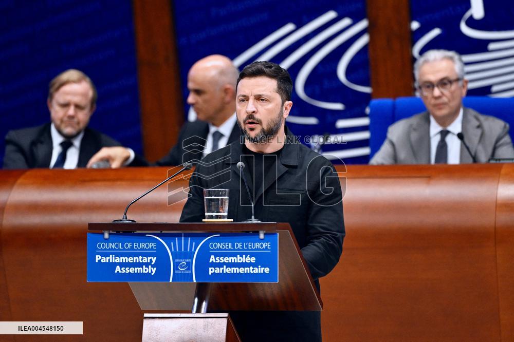President Zelensky at the Council of Europe - Strasbourg
