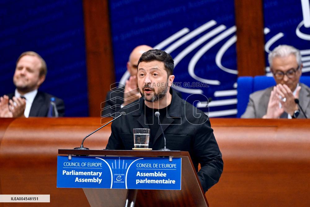 President Zelensky at the Council of Europe - Strasbourg