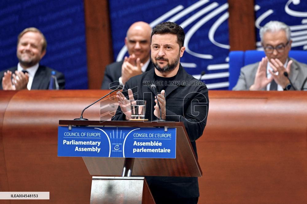 President Zelensky at the Council of Europe - Strasbourg