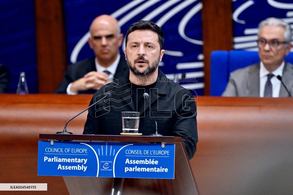 President Zelensky at the Council of Europe - Strasbourg