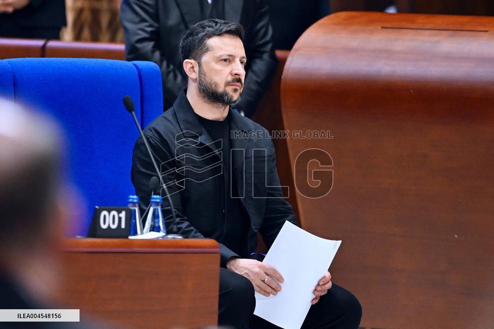 President Zelensky at the Council of Europe - Strasbourg