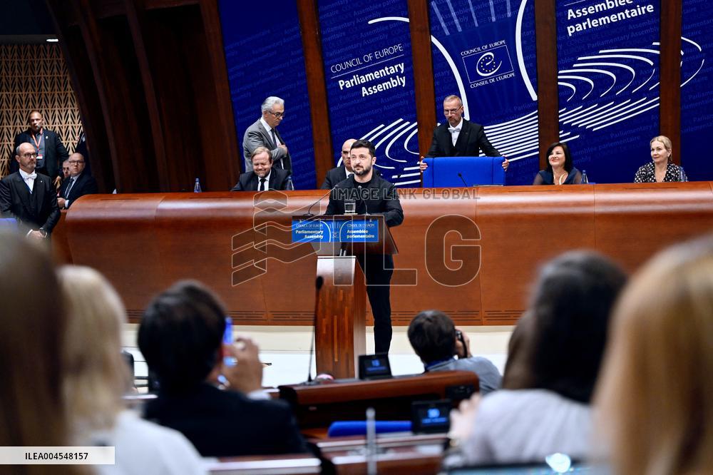 President Zelensky at the Council of Europe - Strasbourg