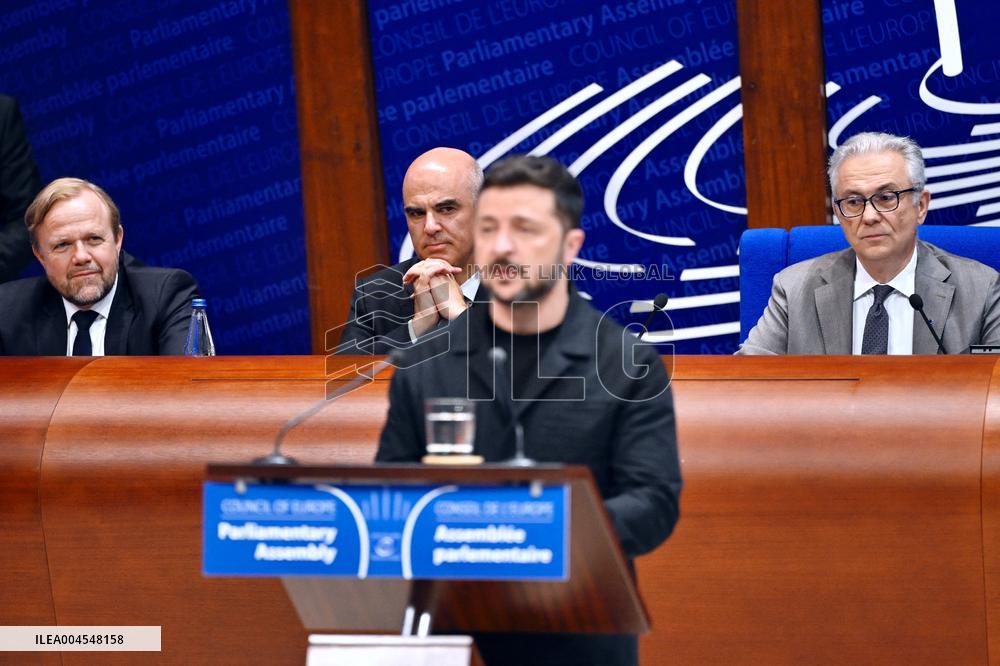 President Zelensky at the Council of Europe - Strasbourg