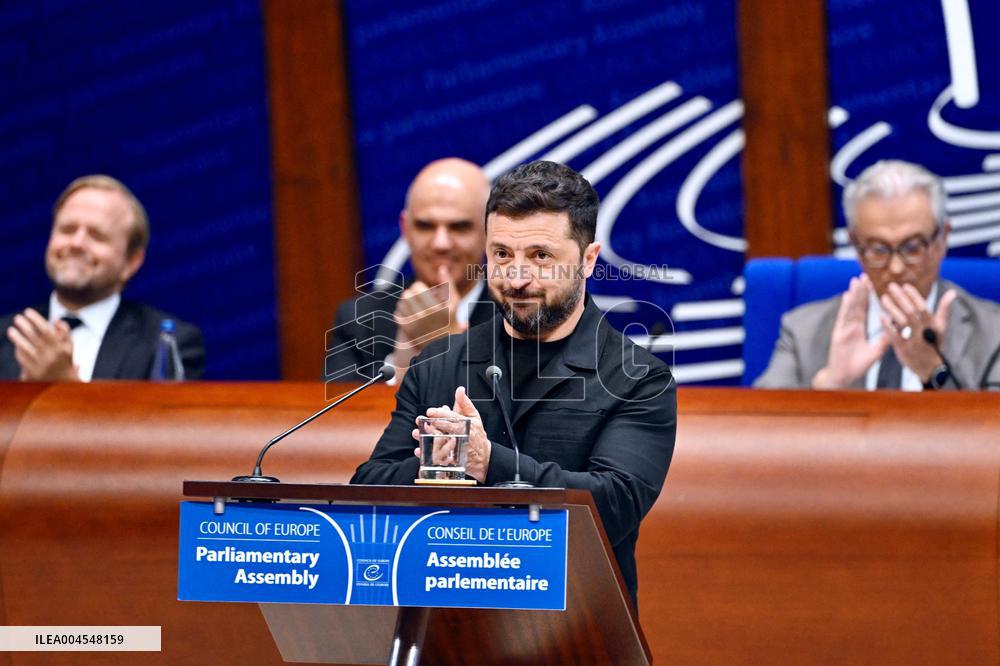 President Zelensky at the Council of Europe - Strasbourg