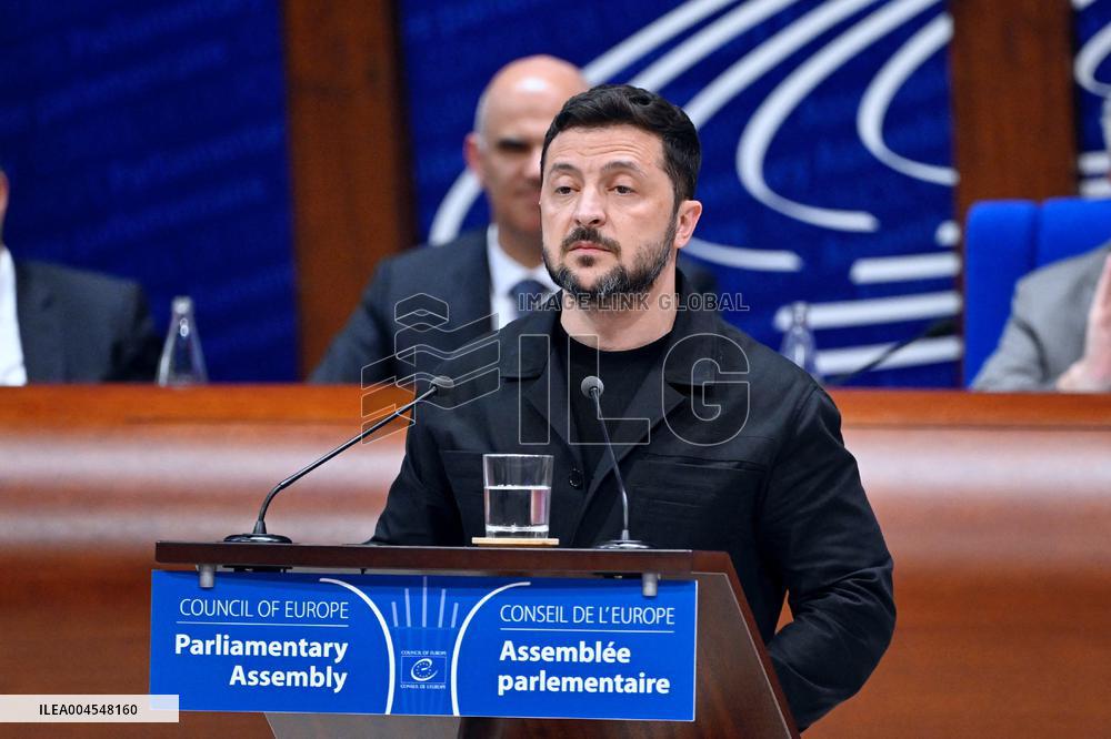 President Zelensky at the Council of Europe - Strasbourg