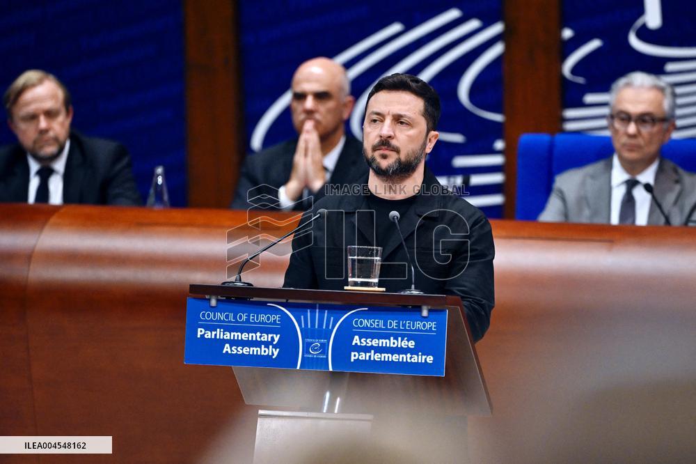 President Zelensky at the Council of Europe - Strasbourg