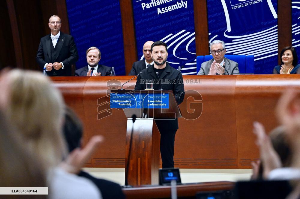 President Zelensky at the Council of Europe - Strasbourg